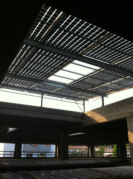 Struttura di sostegno per moduli fotovoltaici Effevi per Despar Cornedo