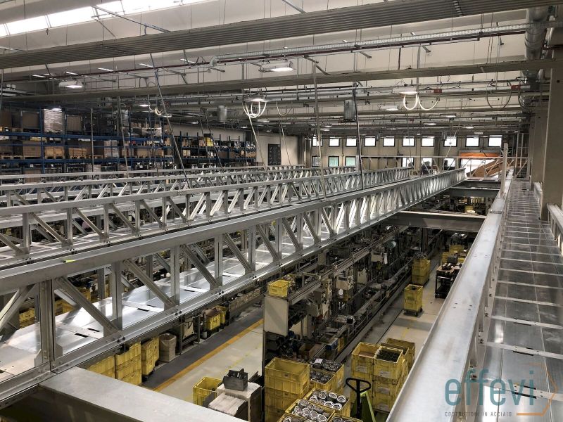 Soppalco in acciaio Effevi per Amer (Linee Produttive)